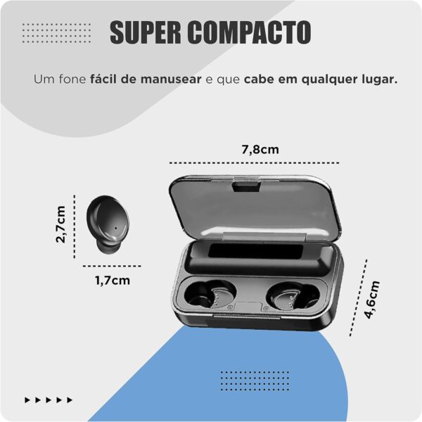 Fone de ouvido bluetooth 5.3 F9-5 - Função power bank e mostrador digital - Imagem 5