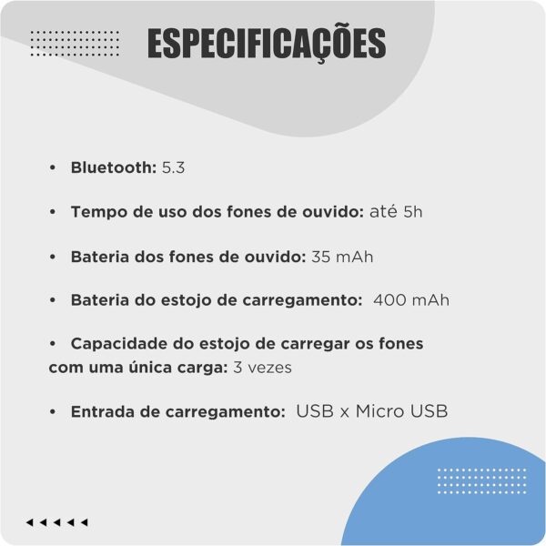 Fone de ouvido bluetooth 5.3 F9-5 - Função power bank e mostrador digital - Imagem 6