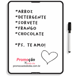 Imania Brasil Lousa Magnética Para Geladeira Colorida 19x25cm Simples - Oferta de Lembretes/Recados/Anotações