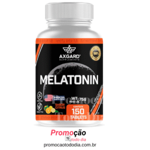 Melatonin - Melatonina - 150 Tabletes - Importada - Sabor suave Citrus Laranja com Acerola- Axgard Supplements