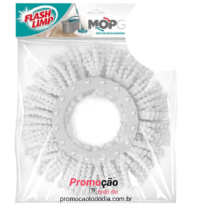 Refil Mop Giratório Microfibra Flash Limp Fit 5010 100% Microfibra Lavável Compatível Giratório Pró Plus