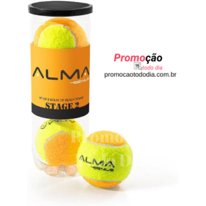 Kit Com 3 Bolas Beach Tennis Stage 2 Pro Alma Genius