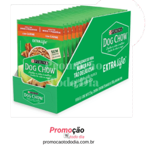 Pack Nestlé Purina Dog Chow Ração Úmida Para Cães Adultos Raças Pequenas Carne Ao Molho - Com 15 Sachês 100g